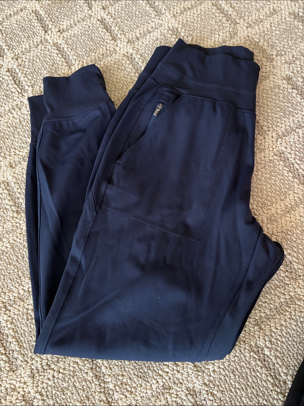 Athleta Navy High-Waist Performance Joggers